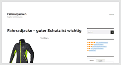 Desktop Screenshot of fahrradjacken.com